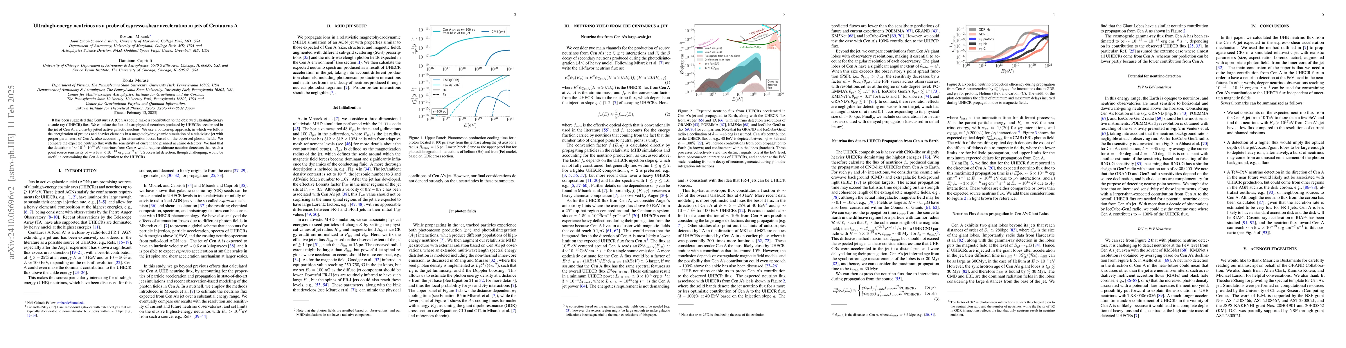 Thumbnail for Ultrahigh-energy neutrinos as a probe of espresso-shear acceleration in
  jets of Centaurus A