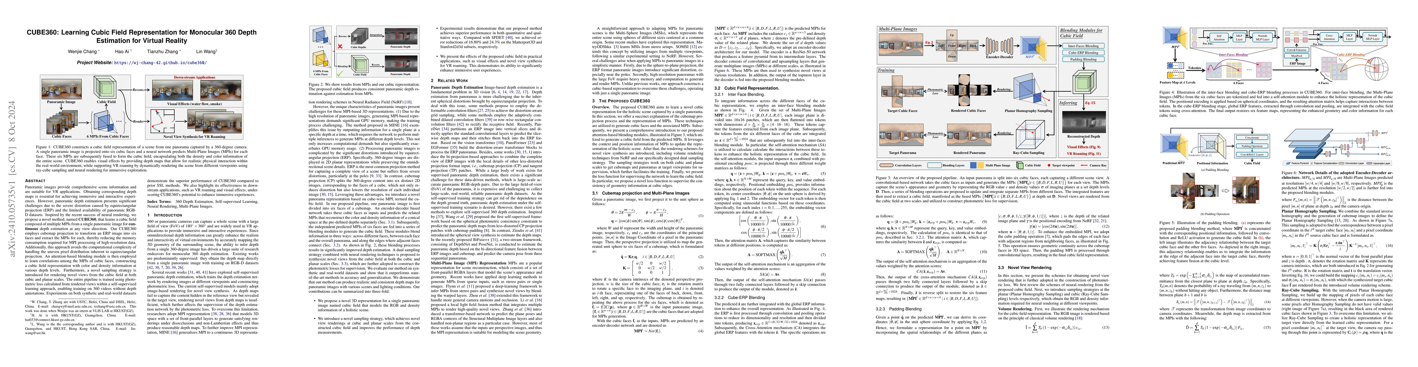 Thumbnail for CUBE360: Learning Cubic Field Representation for Monocular 360 Depth
  Estimation for Virtual Reality
