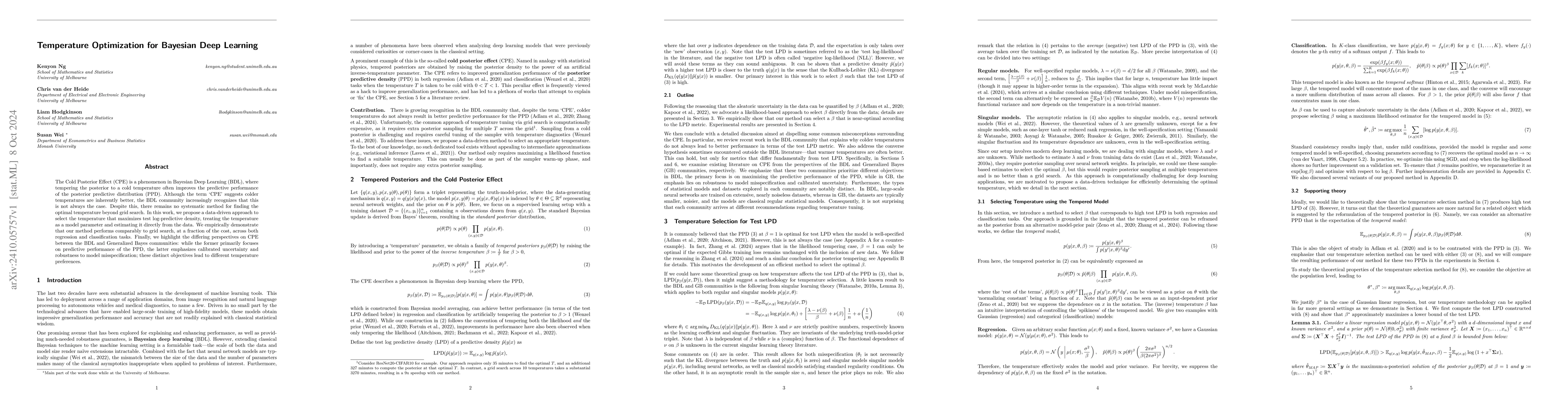 Thumbnail for Temperature Optimization for Bayesian Deep Learning