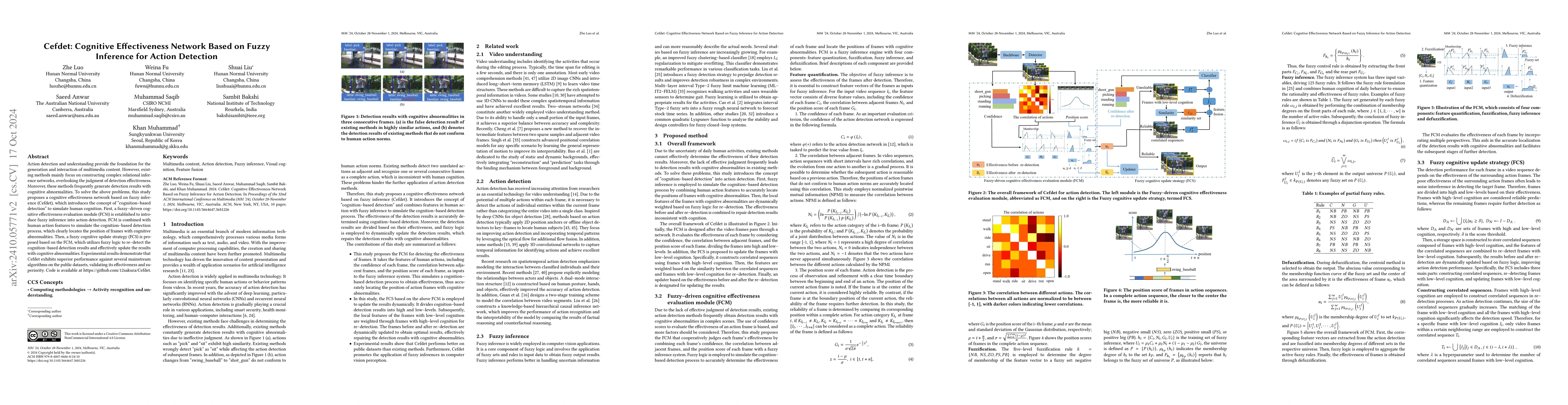 Thumbnail for Cefdet: Cognitive Effectiveness Network Based on Fuzzy Inference for
  Action Detection