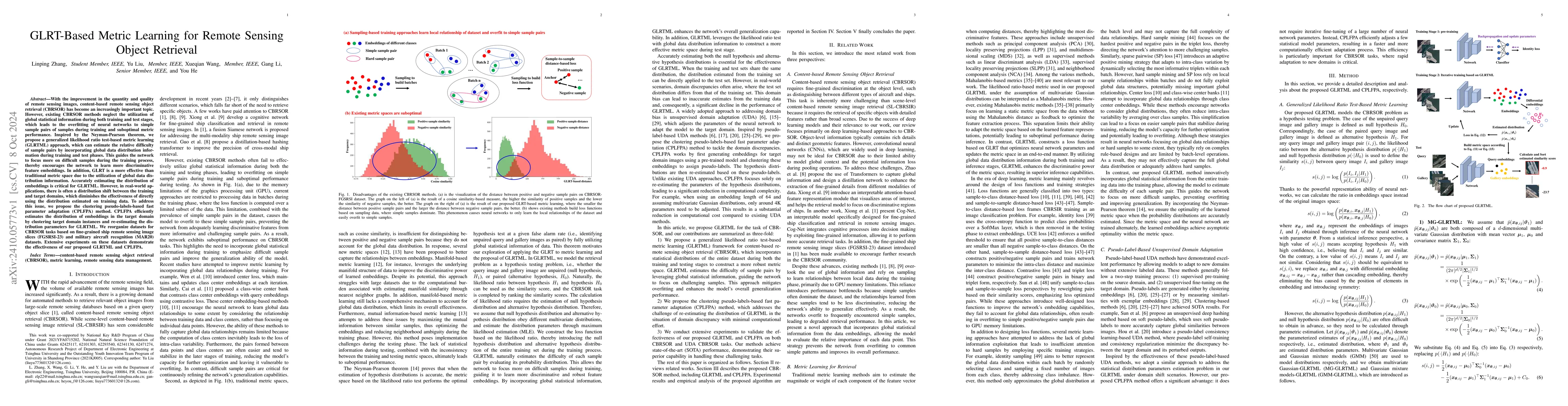 Thumbnail for GLRT-Based Metric Learning for Remote Sensing Object Retrieval
