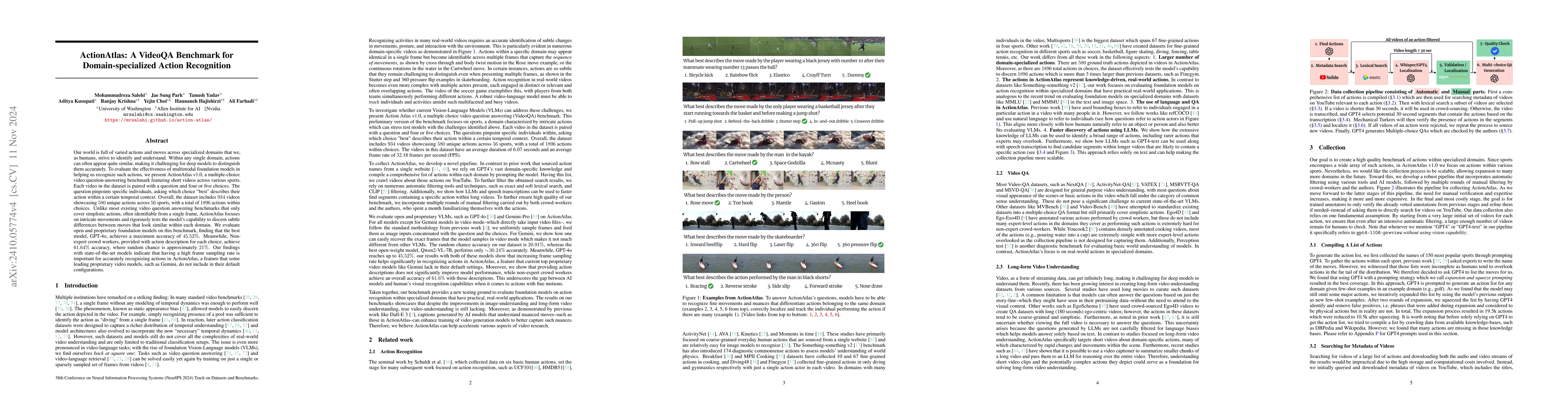 Thumbnail for ActionAtlas: A VideoQA Benchmark for Domain-specialized Action
  Recognition