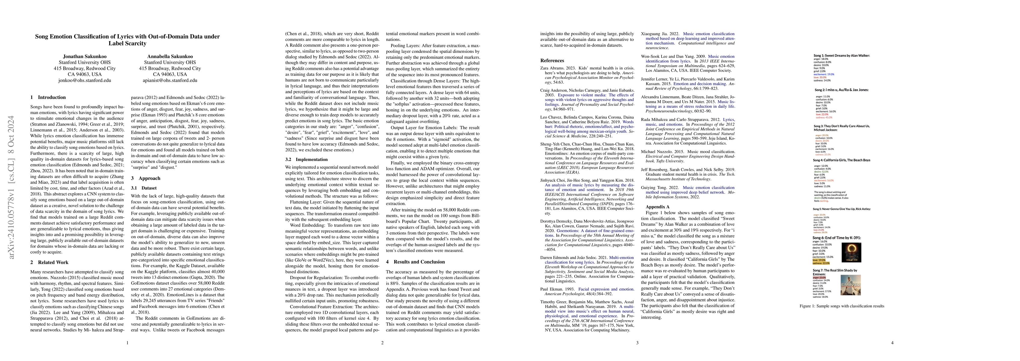 Thumbnail for Song Emotion Classification of Lyrics with Out-of-Domain Data under
  Label Scarcity