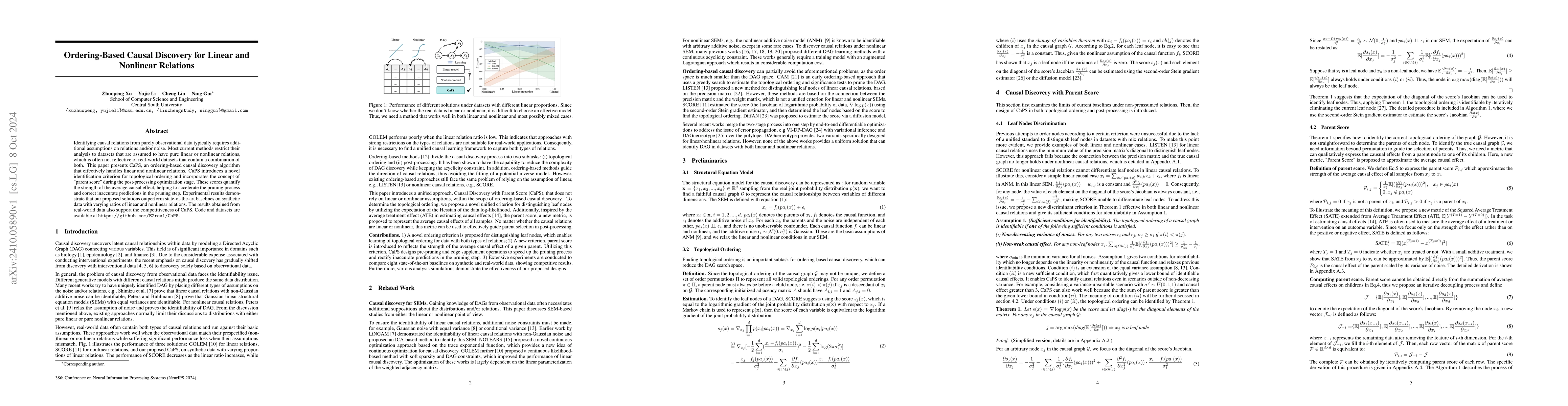 Thumbnail for Ordering-Based Causal Discovery for Linear and Nonlinear Relations