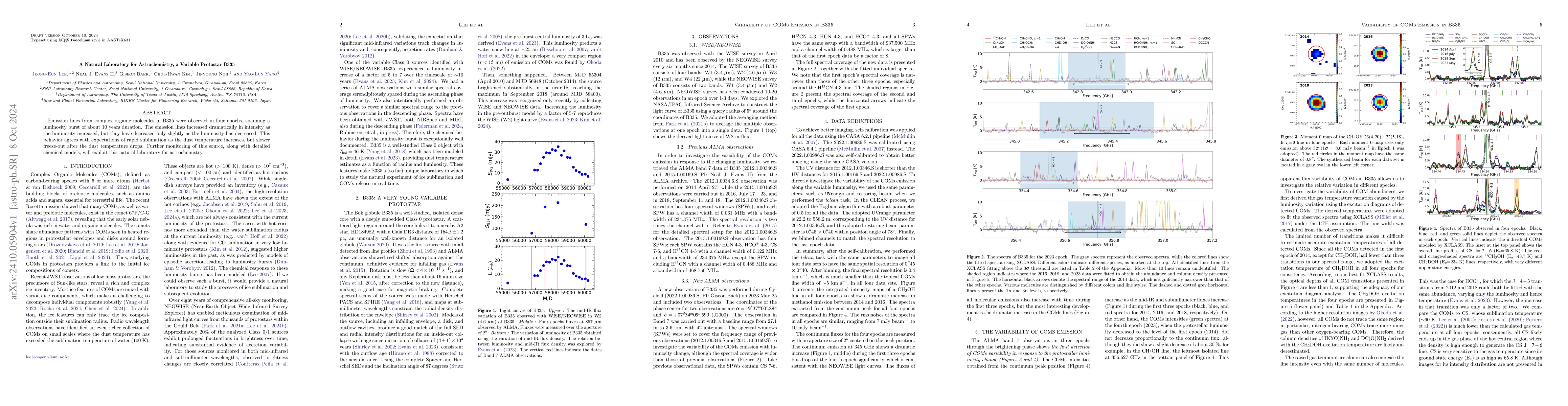 Thumbnail for A Natural Laboratory for Astrochemistry, a Variable Protostar B335