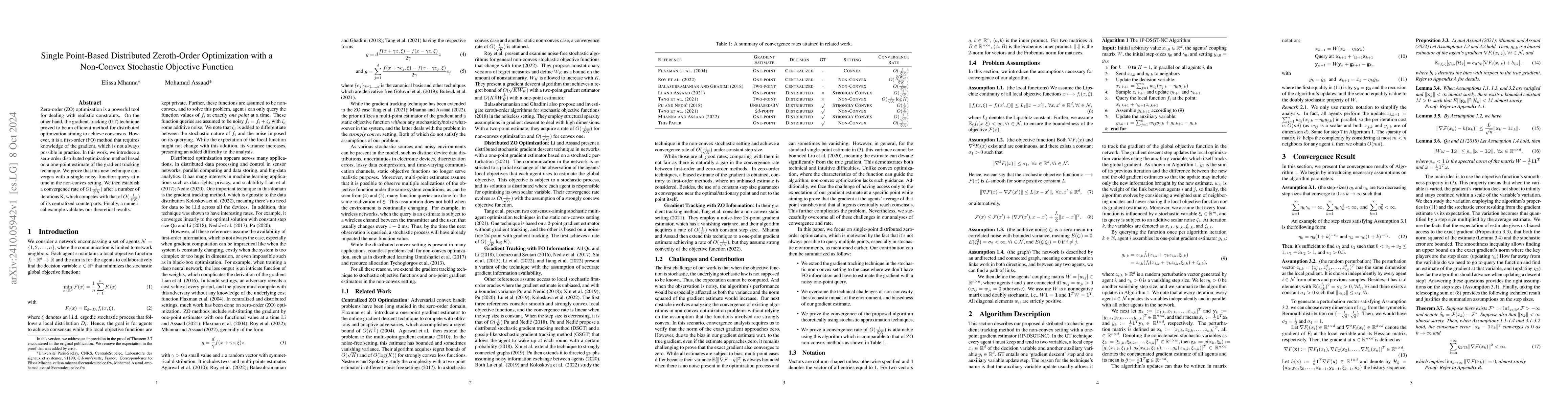 Thumbnail for Single Point-Based Distributed Zeroth-Order Optimization with a
  Non-Convex Stochastic Objective Function