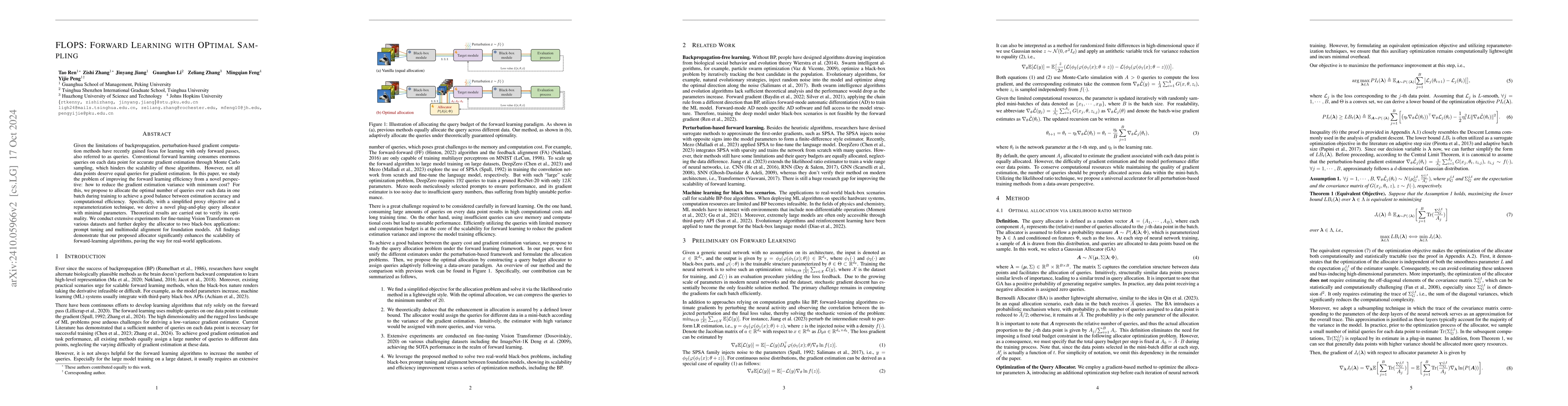 Thumbnail for FLOPS: Forward Learning with OPtimal Sampling