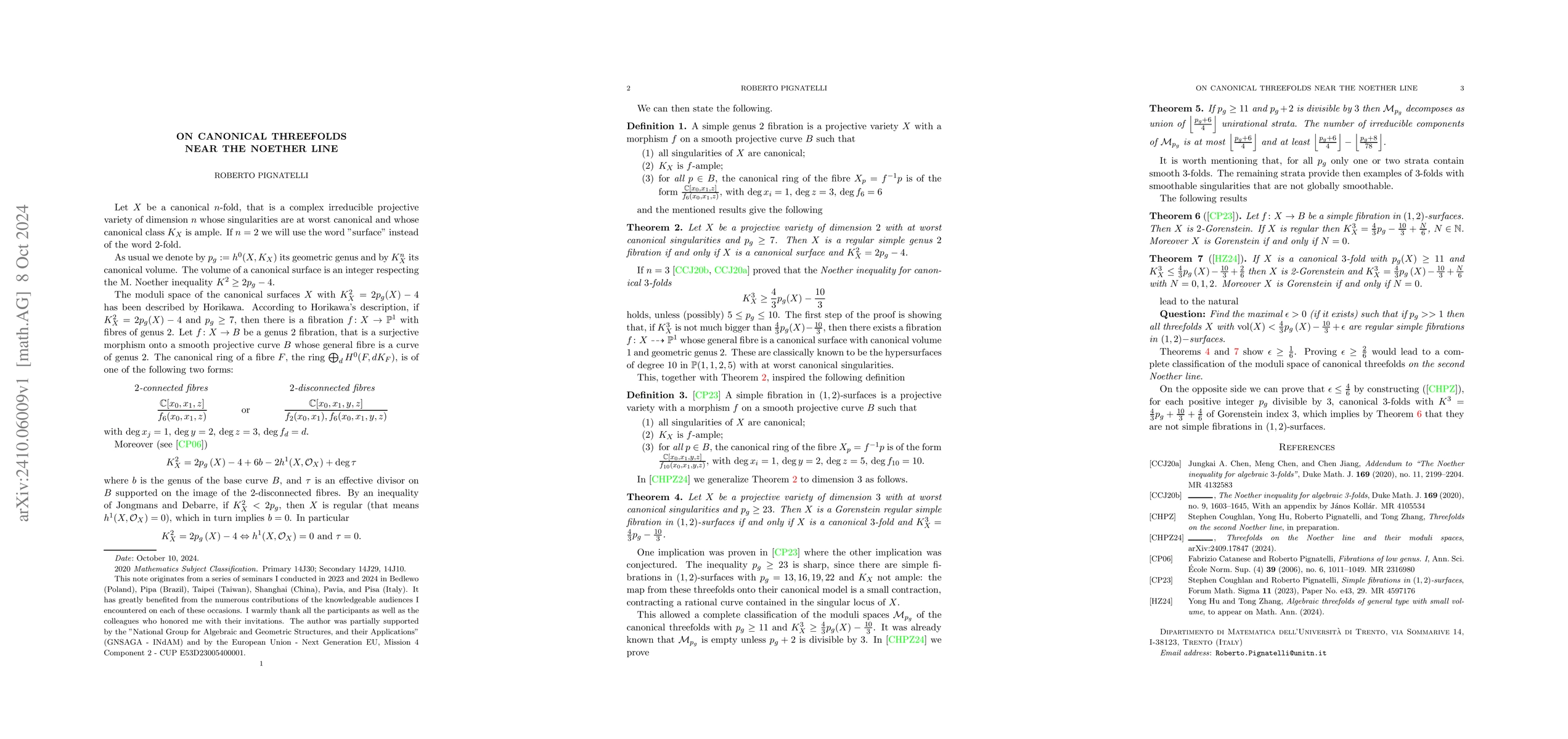 Thumbnail for On canonical threefolds near the Noether line