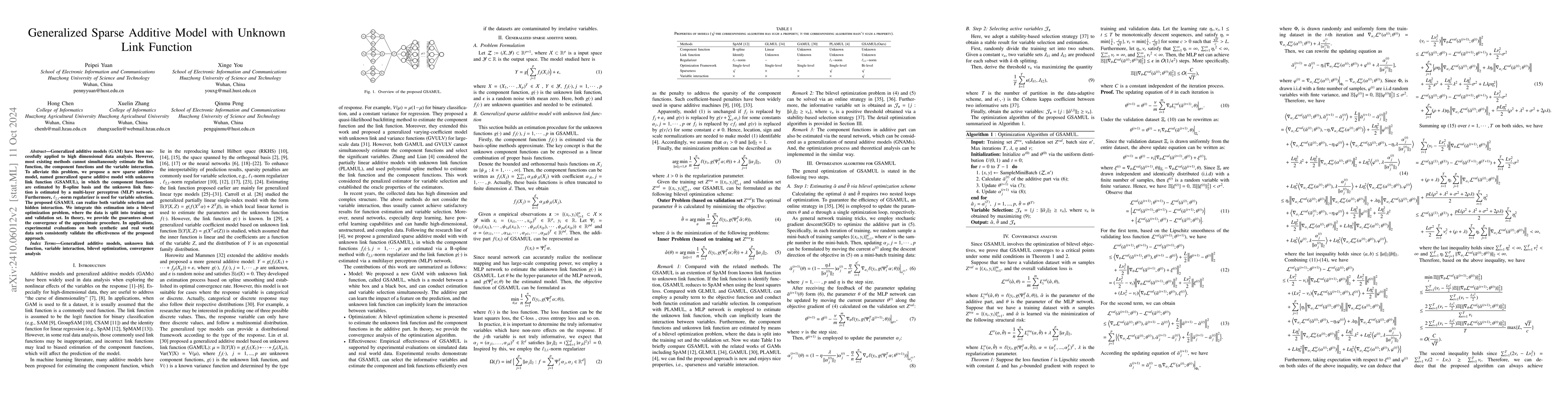 Thumbnail for Generalized Sparse Additive Model with Unknown Link Function