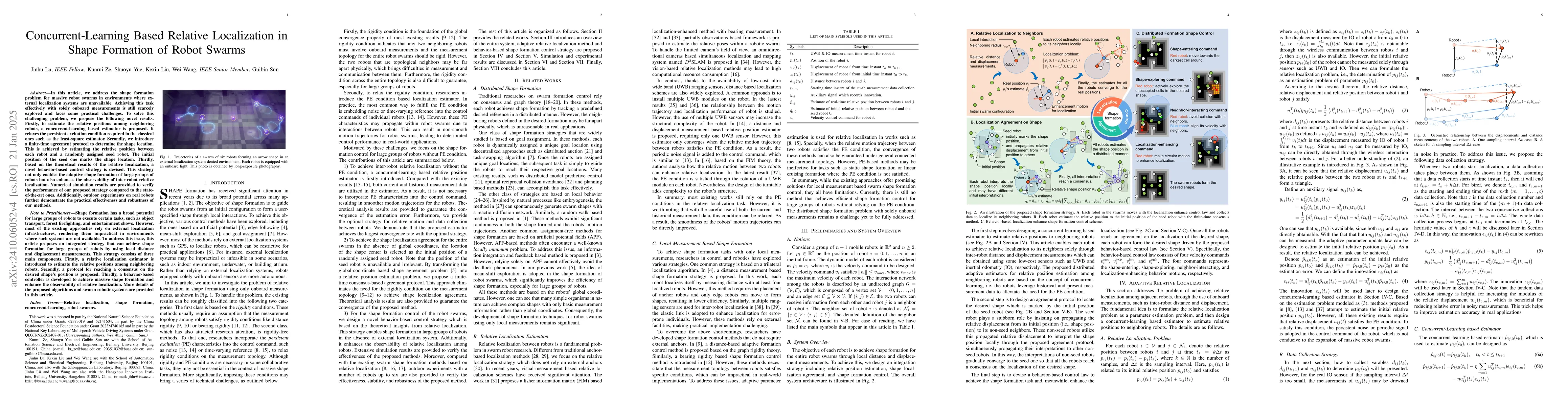 Thumbnail for Concurrent-Learning Based Relative Localization in Shape Formation of
  Robot Swarms (Extended version)