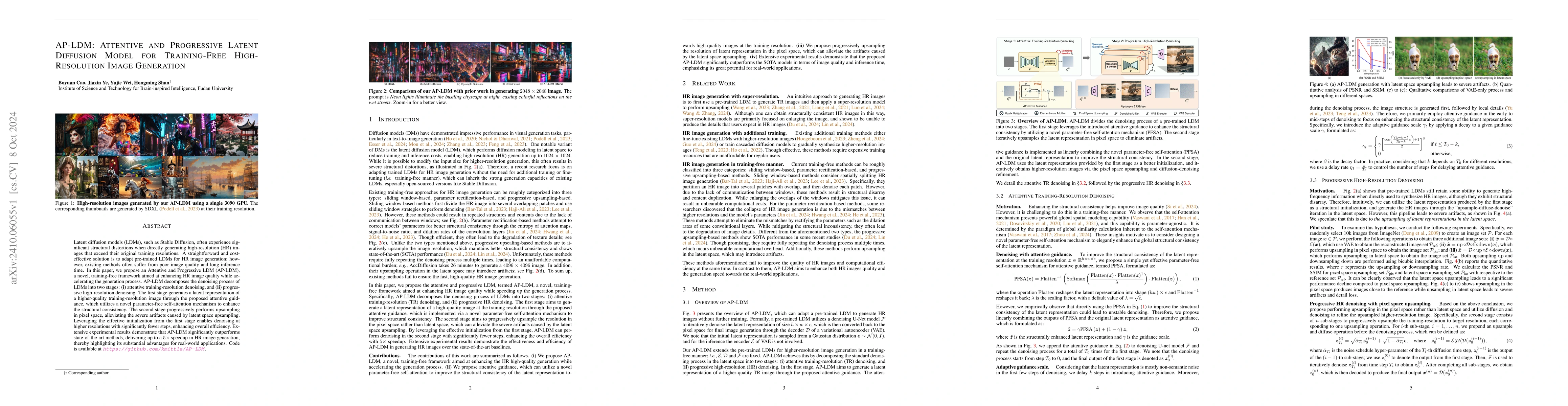 Thumbnail for AP-LDM: Attentive and Progressive Latent Diffusion Model for
  Training-Free High-Resolution Image Generation