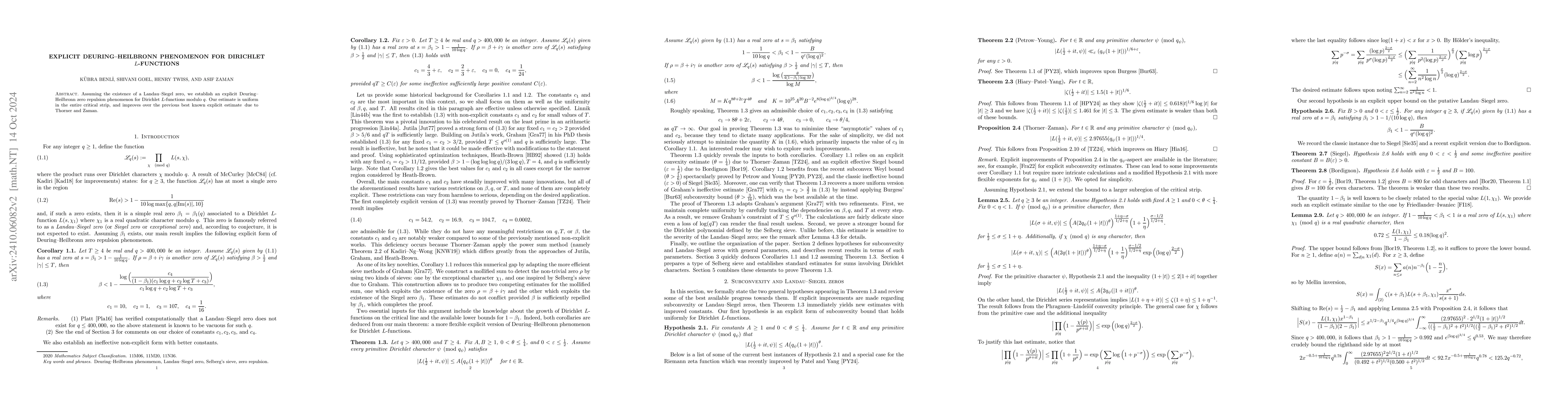 Thumbnail for Explicit Deuring-Heilbronn phenomenon for Dirichlet $L$-functions