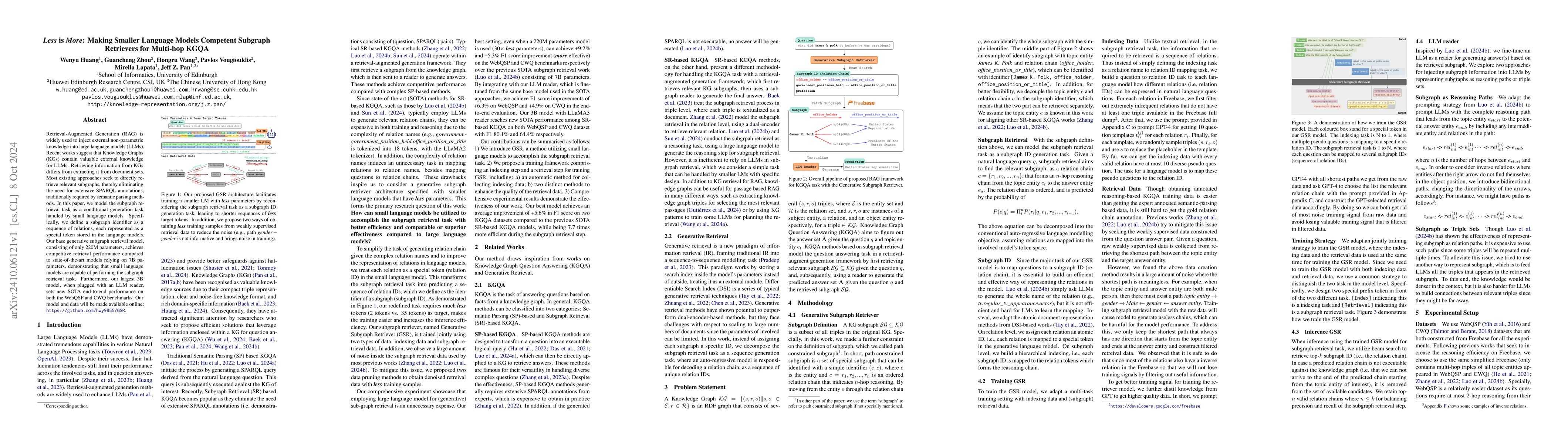 Thumbnail for Less is More: Making Smaller Language Models Competent Subgraph
  Retrievers for Multi-hop KGQA