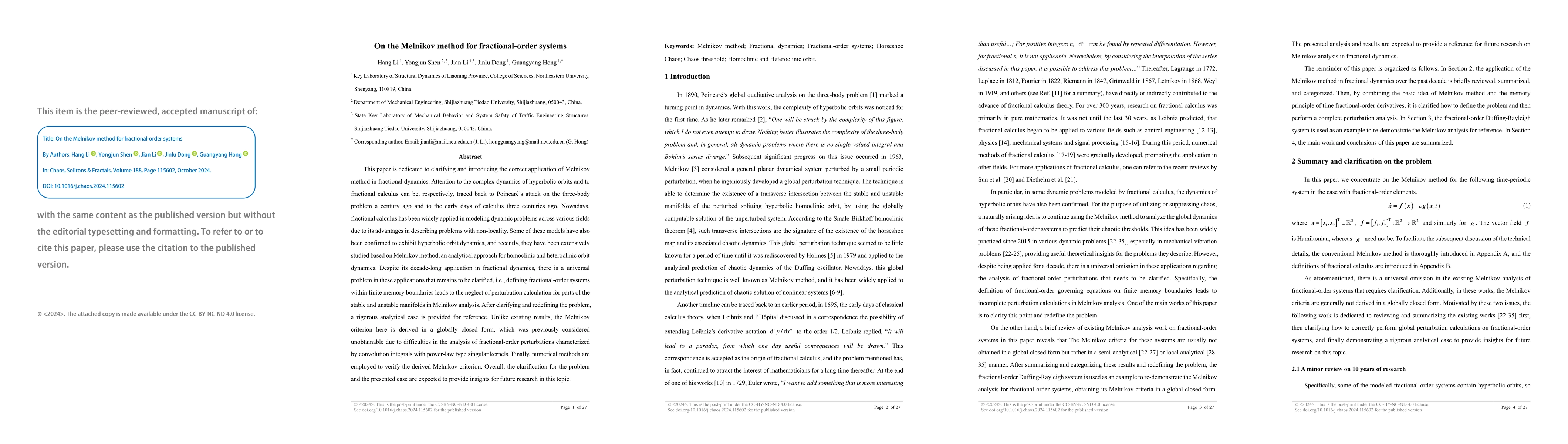 Thumbnail for On the Melnikov method for fractional-order systems