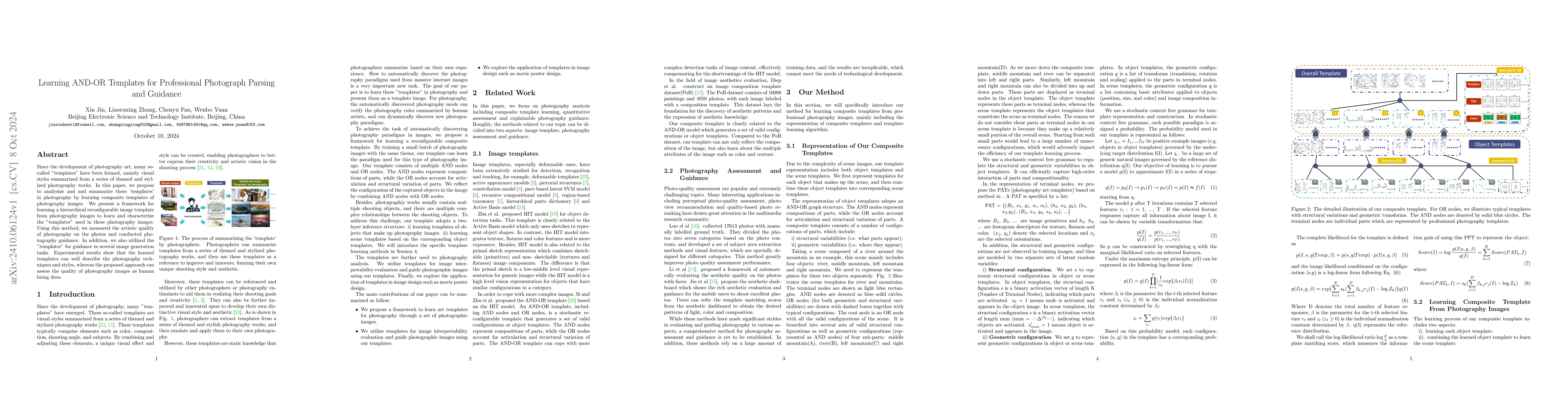 Thumbnail for Learning AND-OR Templates for Professional Photograph Parsing and
  Guidance