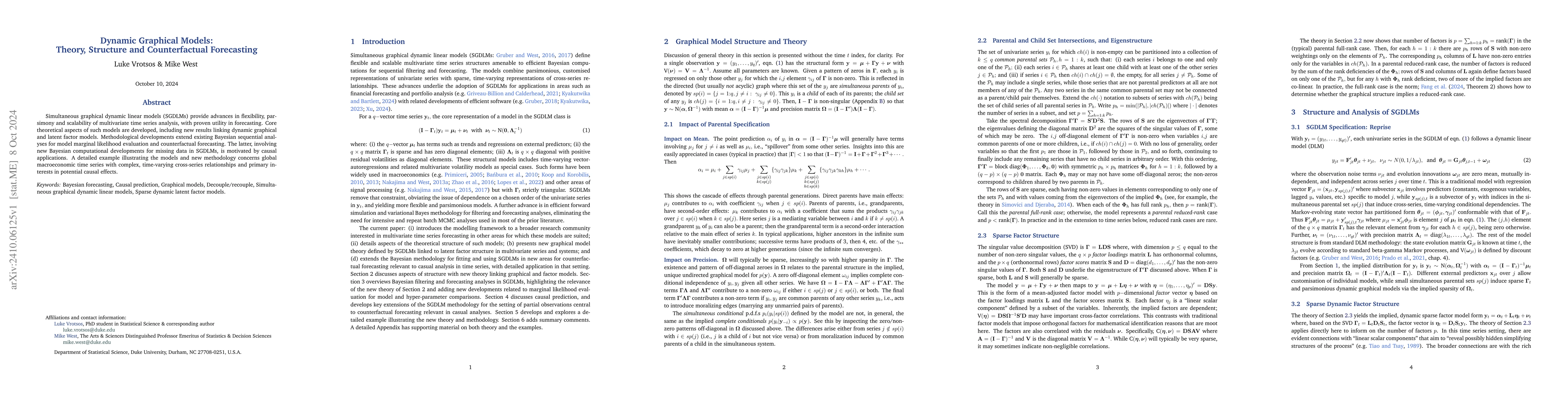 Thumbnail for Dynamic graphical models: Theory, structure and counterfactual
  forecasting