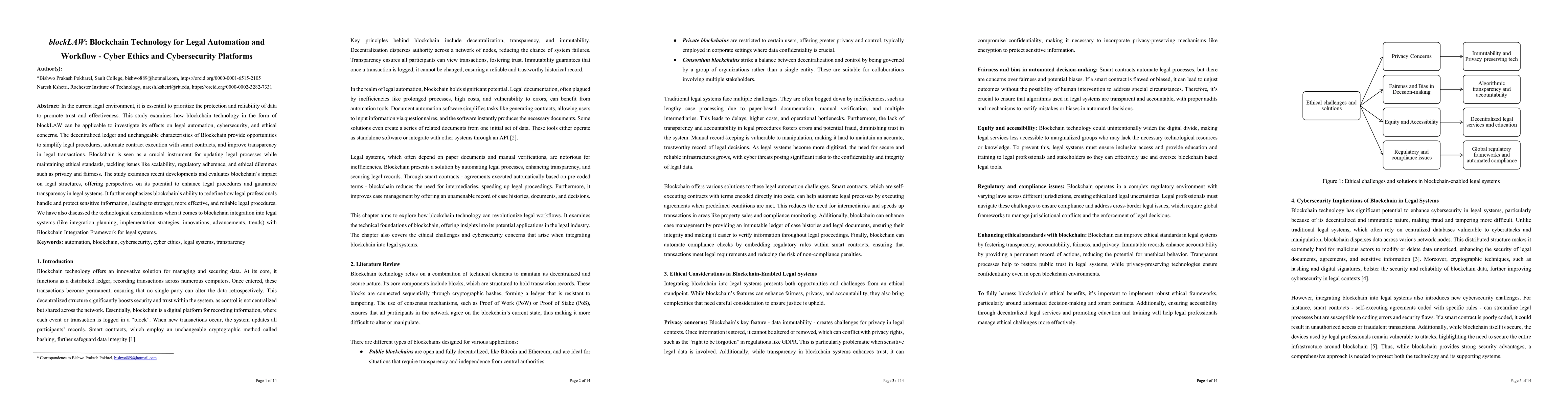 Thumbnail for blockLAW: Blockchain Technology for Legal Automation and Workflow --
  Cyber Ethics and Cybersecurity Platforms