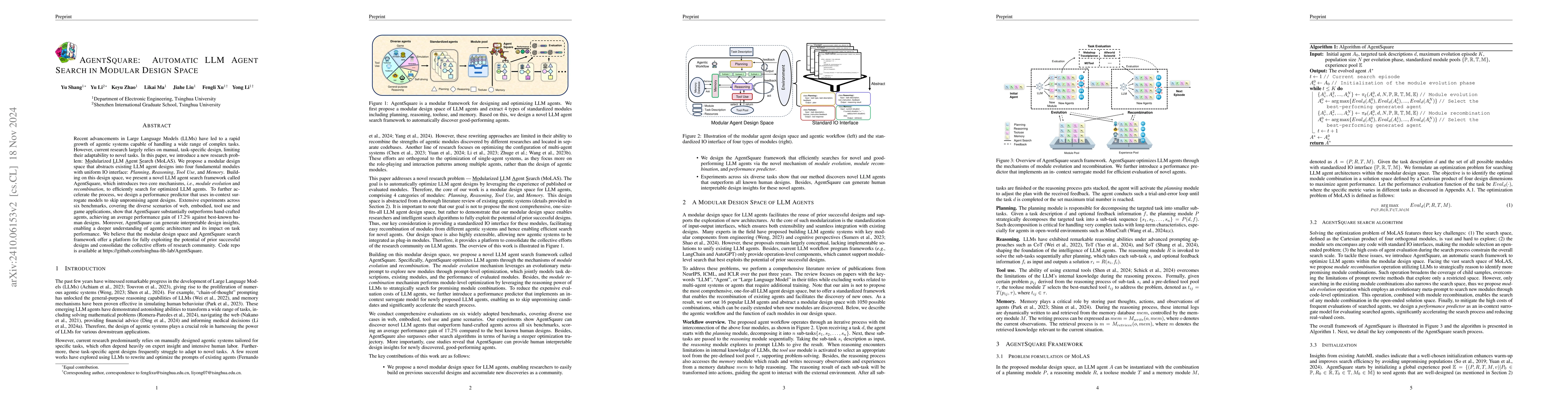 Thumbnail for AgentSquare: Automatic LLM Agent Search in Modular Design Space