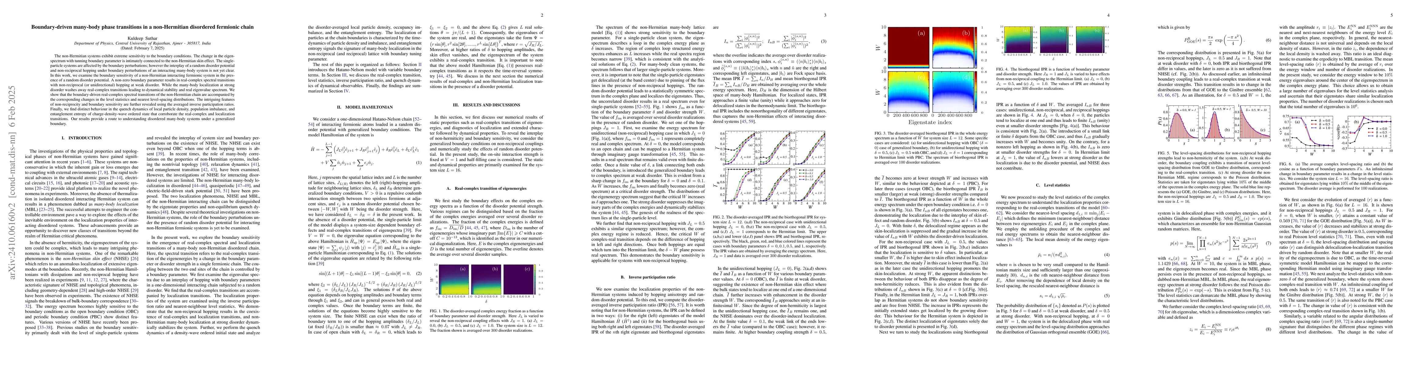 Thumbnail for Boundary-driven many-body phase transitions in a non-Hermitian
  disordered fermionic chain