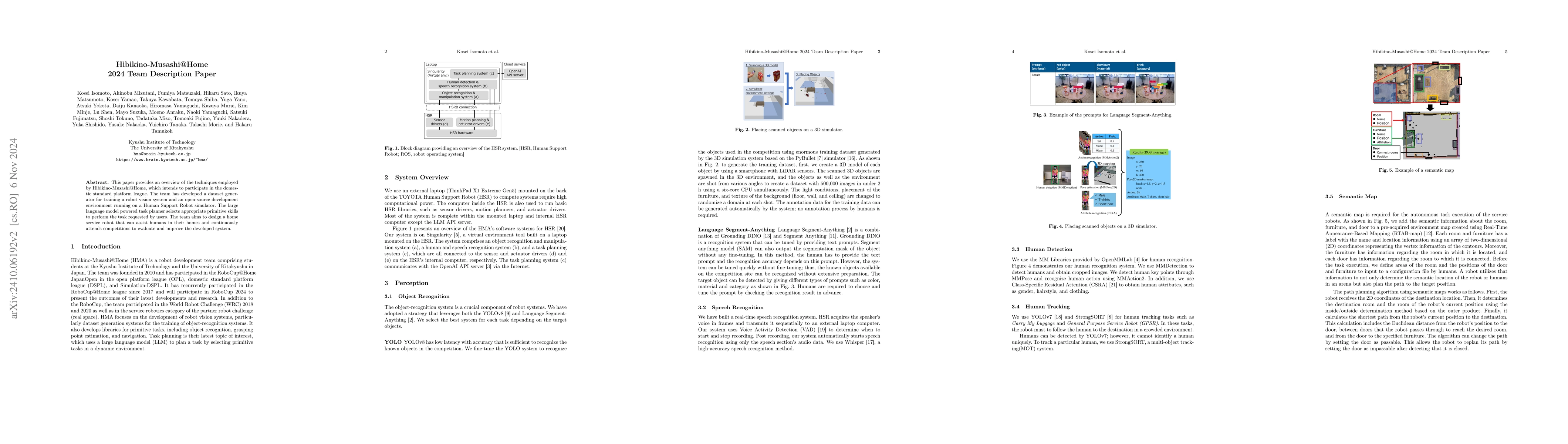 Thumbnail for Hibikino-Musashi@Home 2024 Team Description Paper