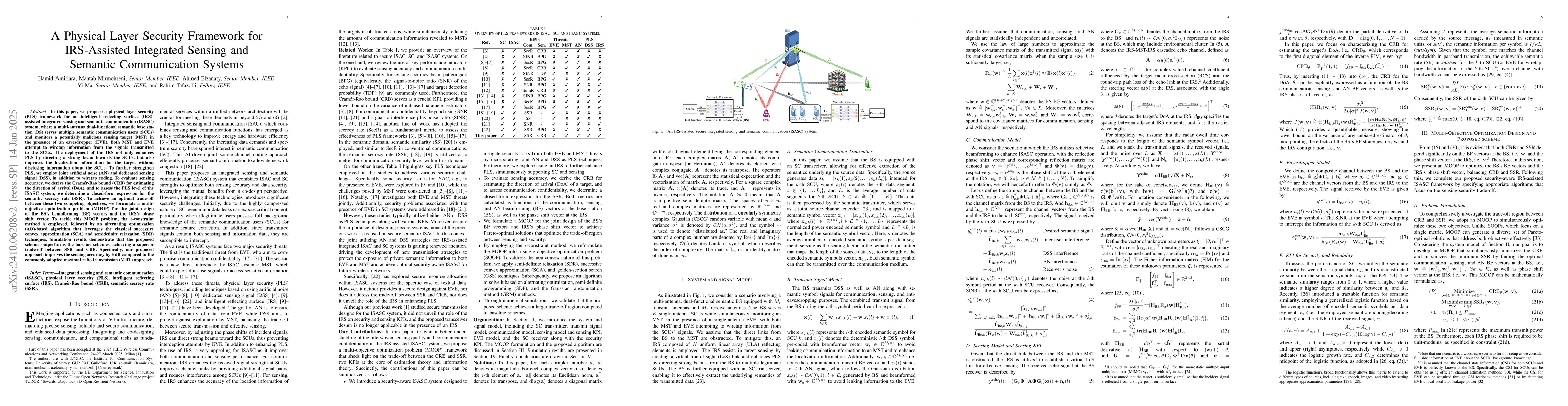Thumbnail for A Physical Layer Security Framework for Integrated Sensing and Semantic
  Communication Systems