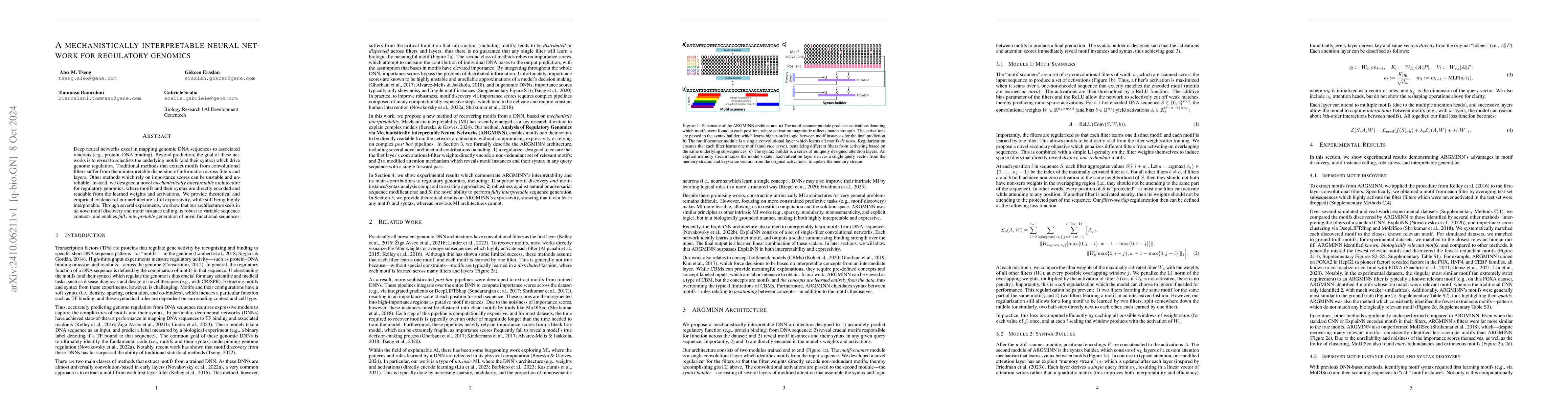 Thumbnail for A mechanistically interpretable neural network for regulatory genomics
