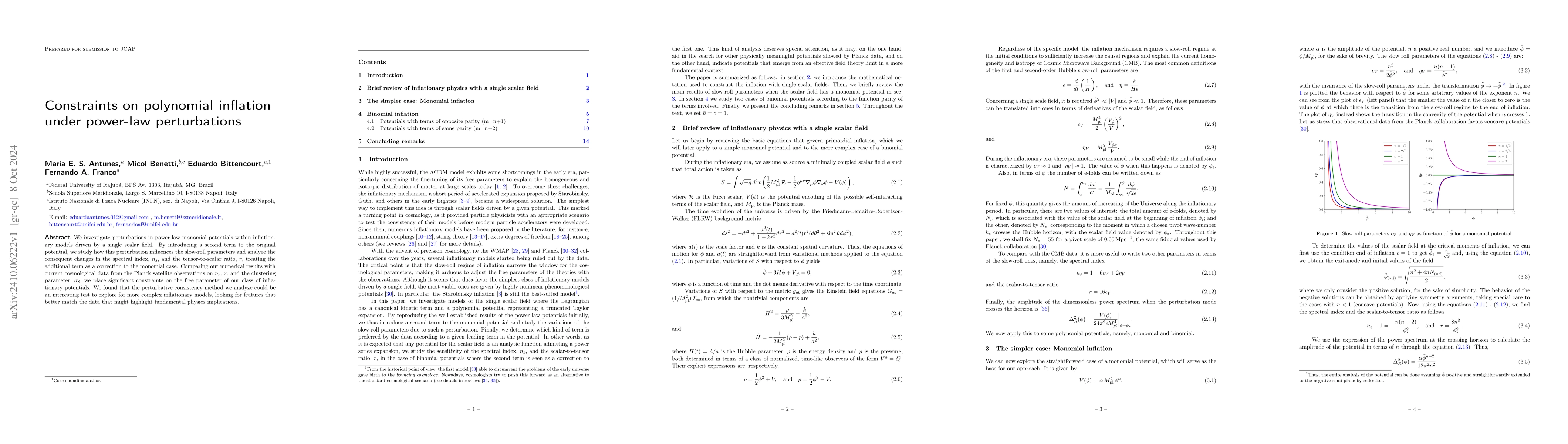 Thumbnail for Constraints on polynomial inflation under power-law perturbations