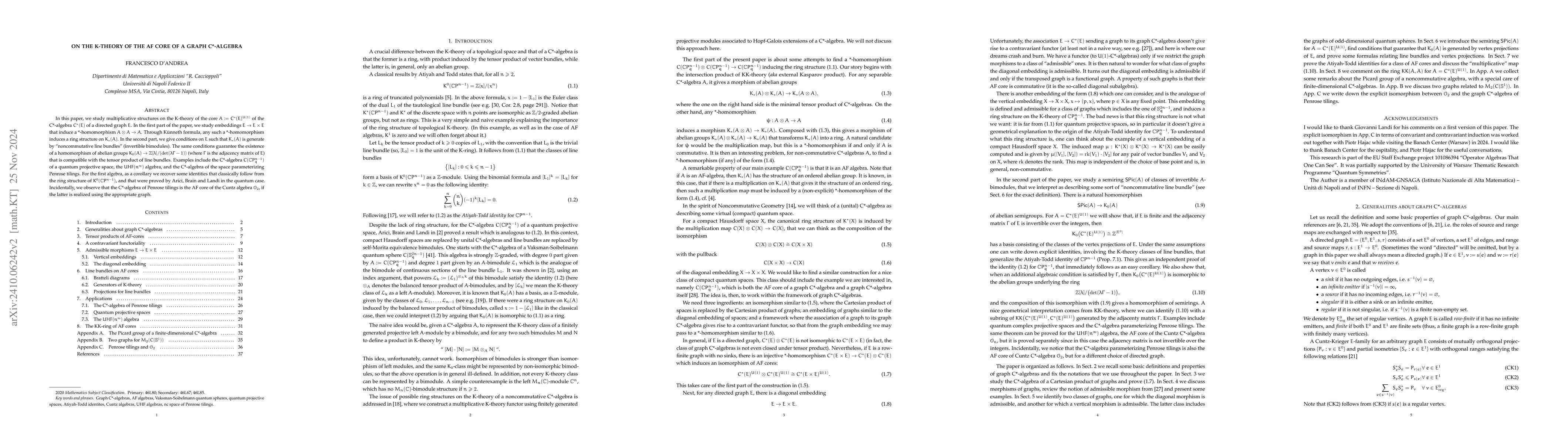 Thumbnail for On the K-theory of the AF core of a graph C*-algebra