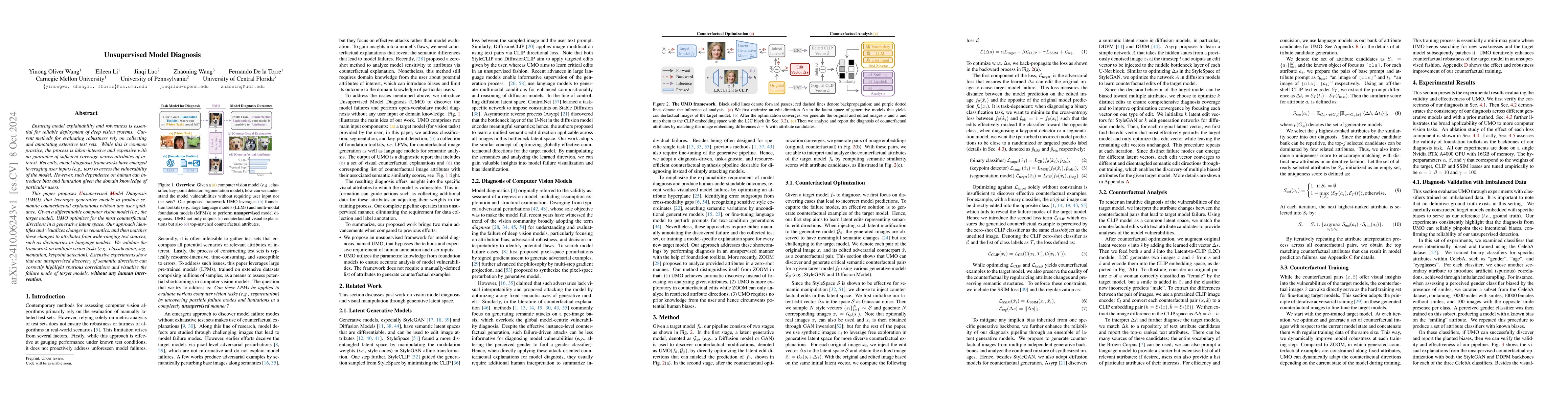 Thumbnail for Unsupervised Model Diagnosis
