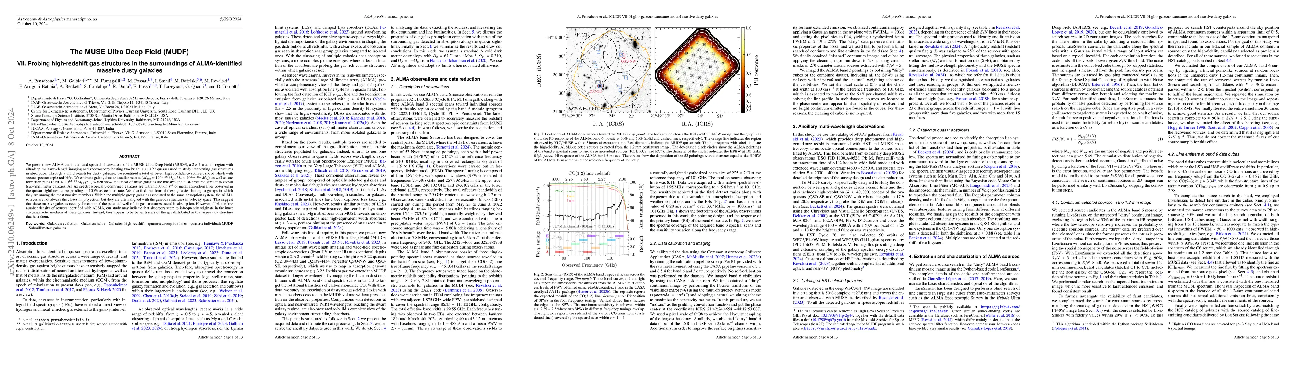 Thumbnail for The MUSE Ultra Deep Field (MUDF) VII. Probing high-redshift gas
  structures in the surroundings of ALMA-identified massive dusty galaxies