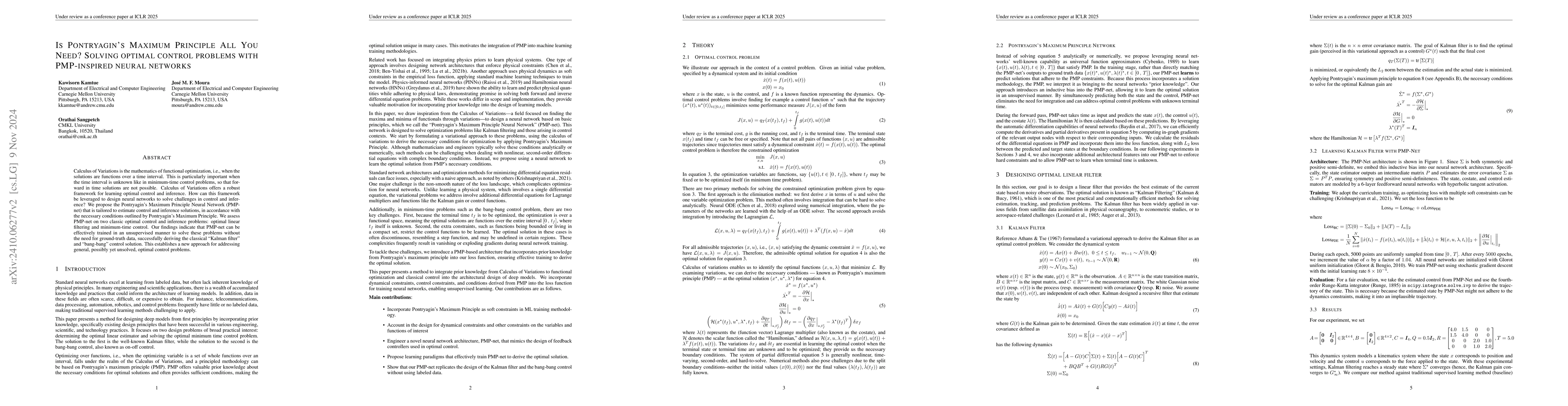 Thumbnail for Is Pontryagin's Maximum Principle all you need? Solving optimal control
  problems with PMP-inspired neural networks