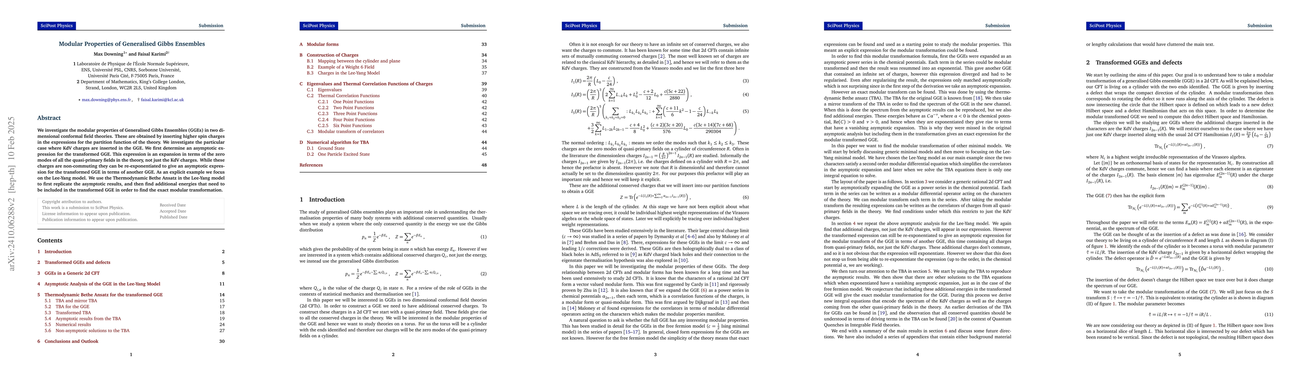 Thumbnail for Modular Properties of Generalised Gibbs Ensembles