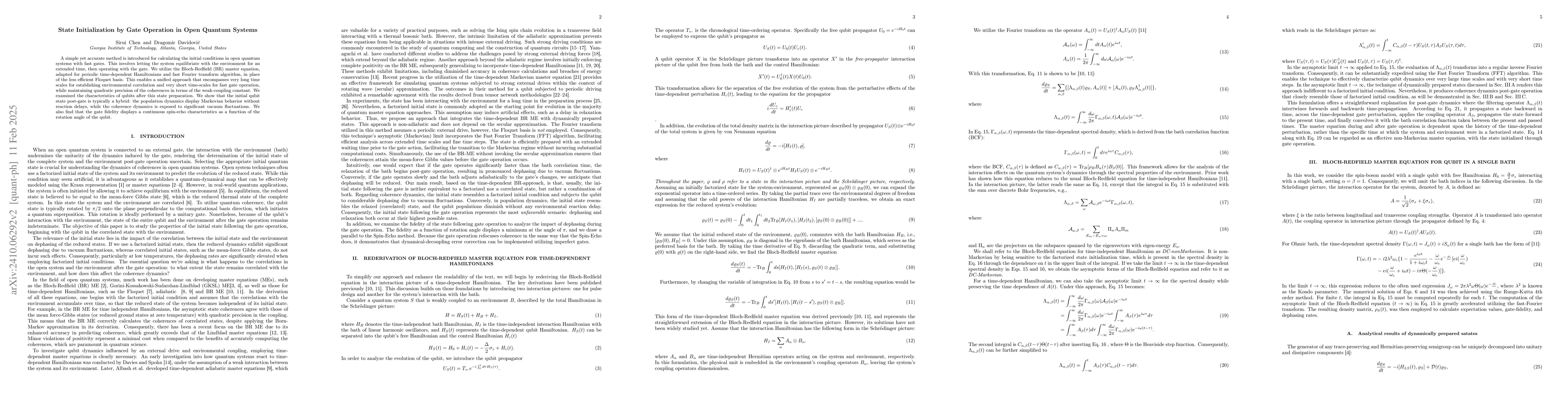 Thumbnail for State Initialization by Gate Operation in Open Quantum Systems