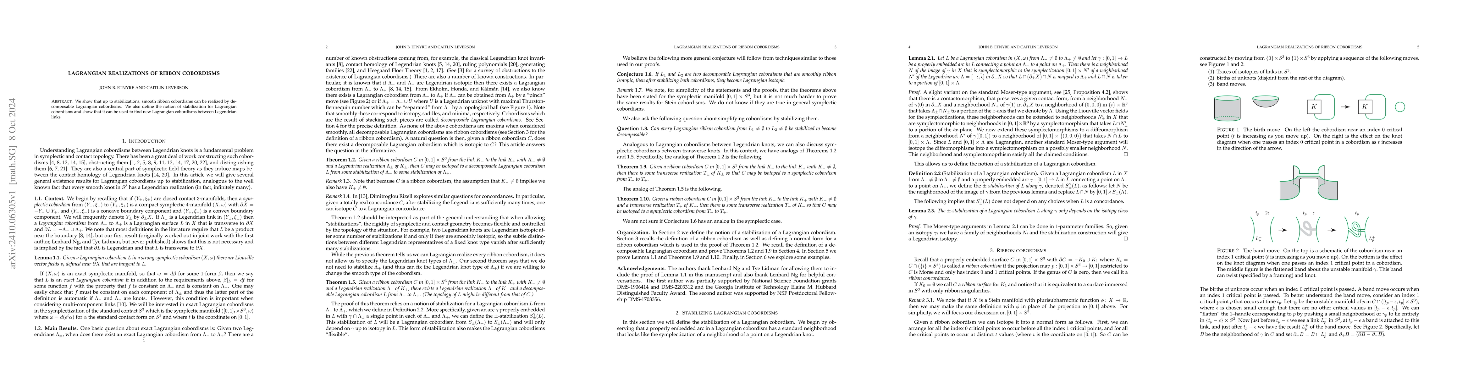 Thumbnail for Lagrangian Realizations of Ribbon Cobordisms