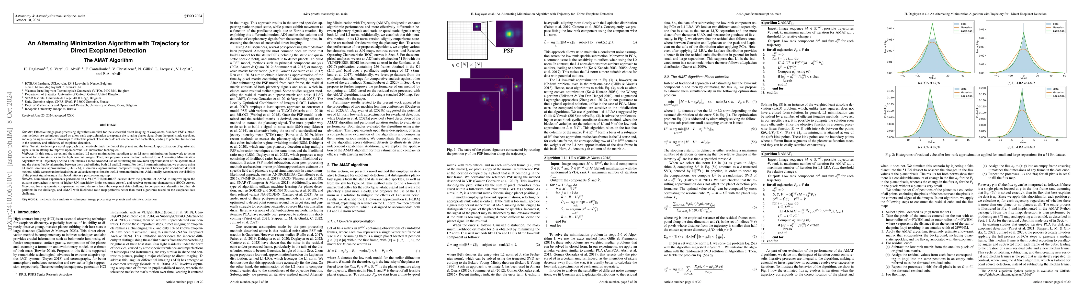 Thumbnail for An Alternating Minimization Algorithm with Trajectory for Direct
  Exoplanet Detection -- The AMAT Algorithm