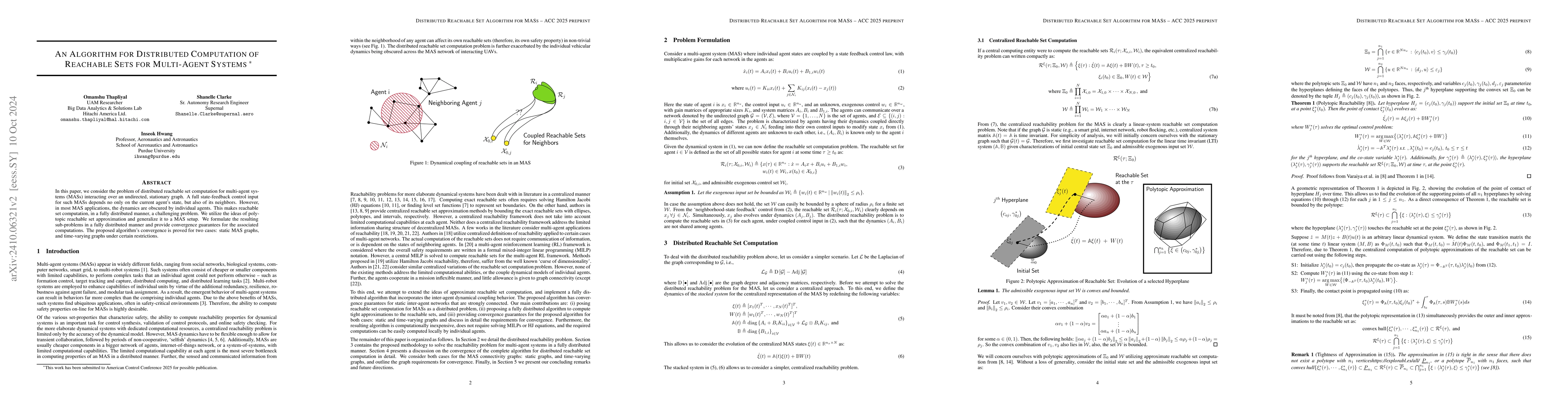 Thumbnail for An Algorithm for Distributed Computation of Reachable Sets for
  Multi-Agent Systems