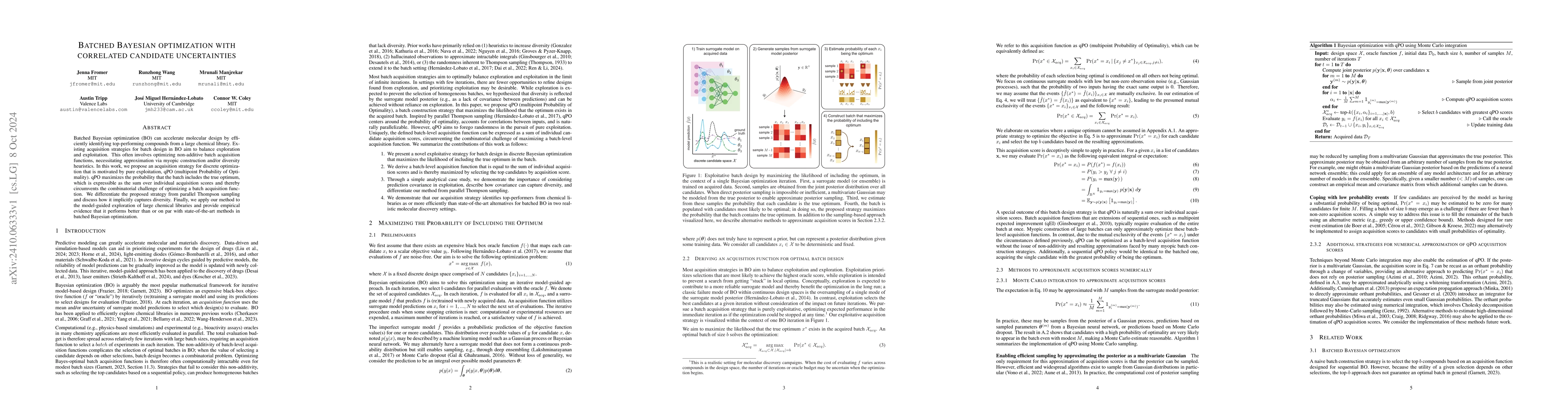 Thumbnail for Batched Bayesian optimization with correlated candidate uncertainties