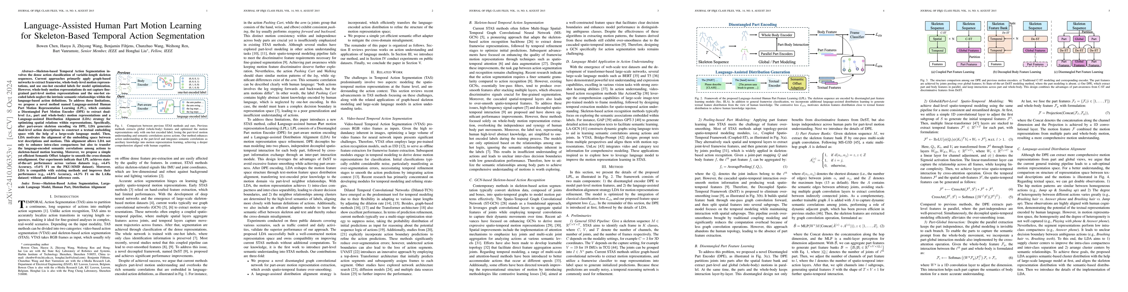 Thumbnail for Language-Assisted Human Part Motion Learning for Skeleton-Based Temporal
  Action Segmentation