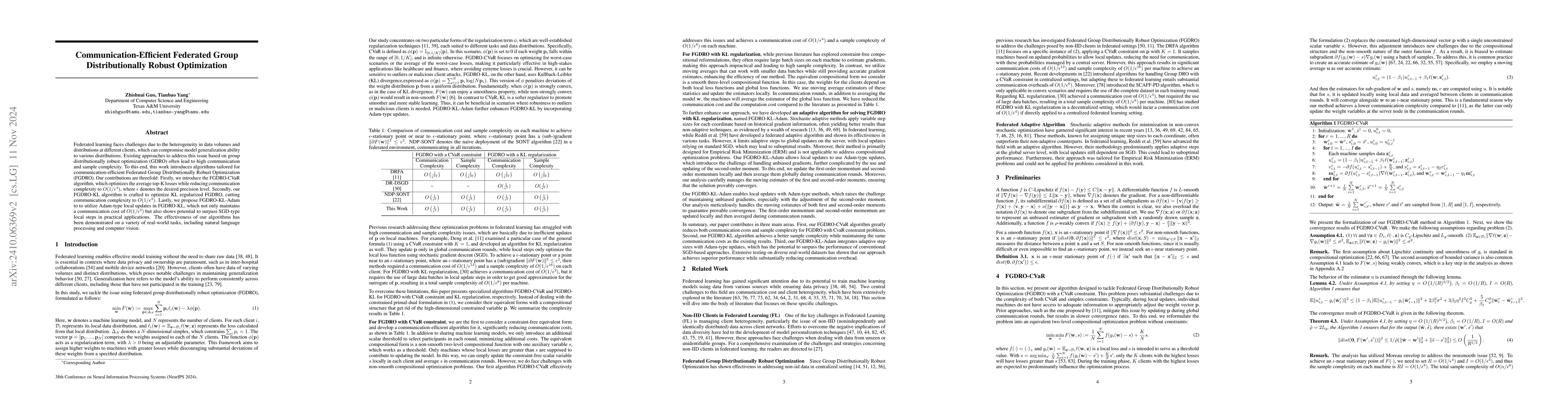 Thumbnail for Communication-Efficient Federated Group Distributionally Robust
  Optimization