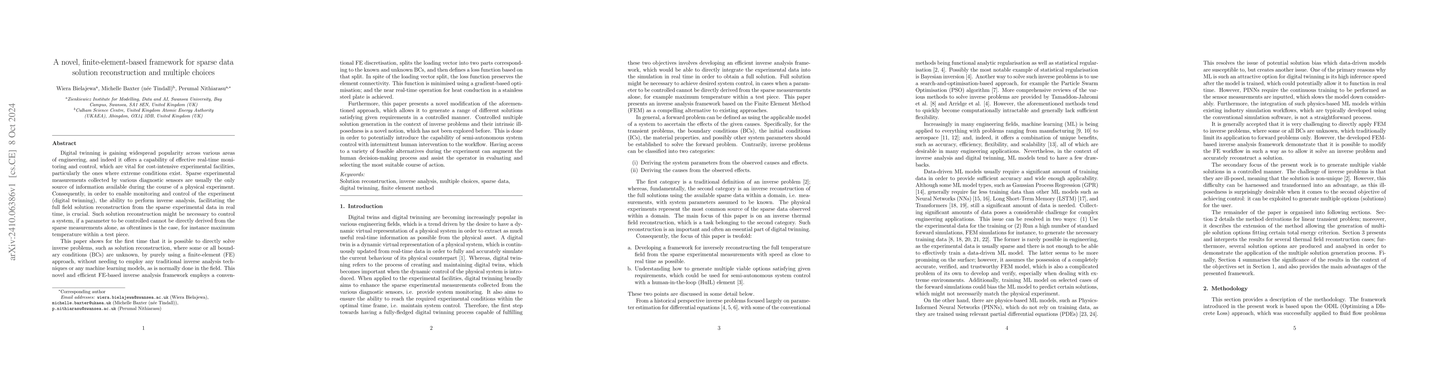 Thumbnail for A novel, finite-element-based framework for sparse data solution
  reconstruction and multiple choices