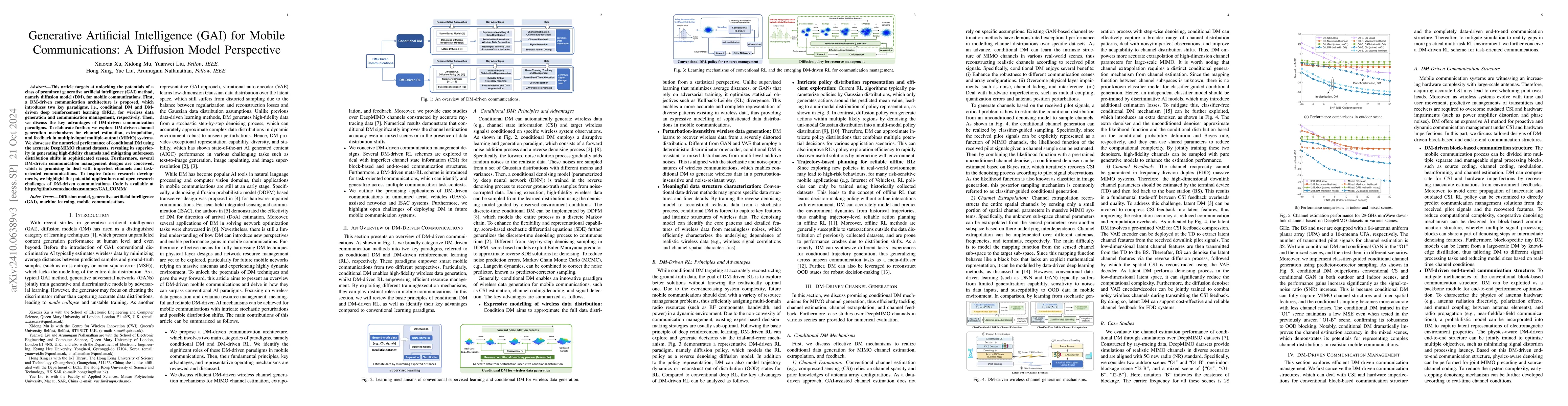 Thumbnail for Generative Artificial Intelligence (GAI) for Mobile Communications: A
  Diffusion Model Perspective