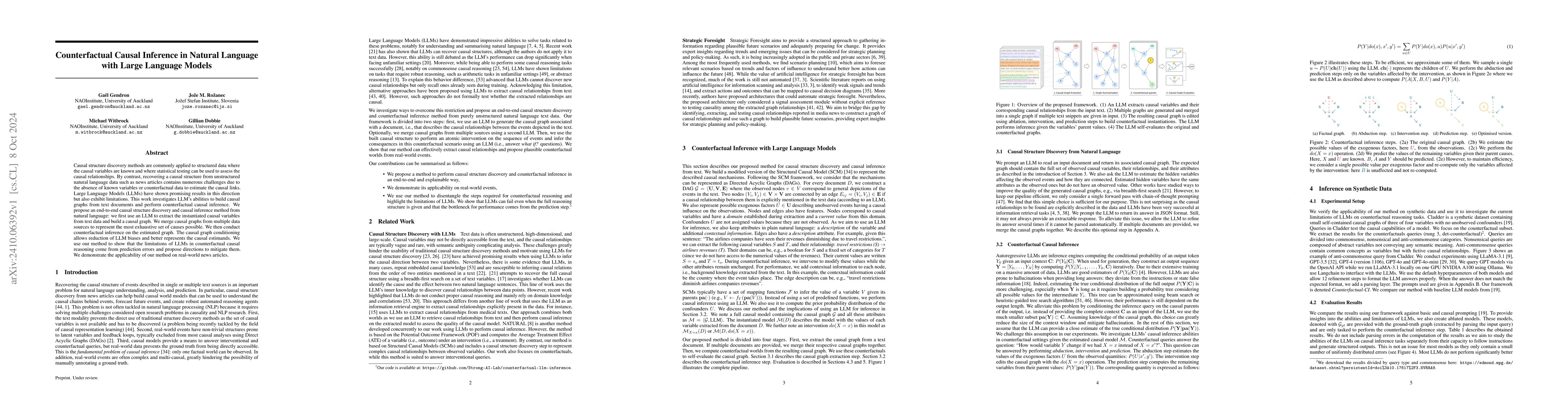 Thumbnail for Counterfactual Causal Inference in Natural Language with Large Language
  Models