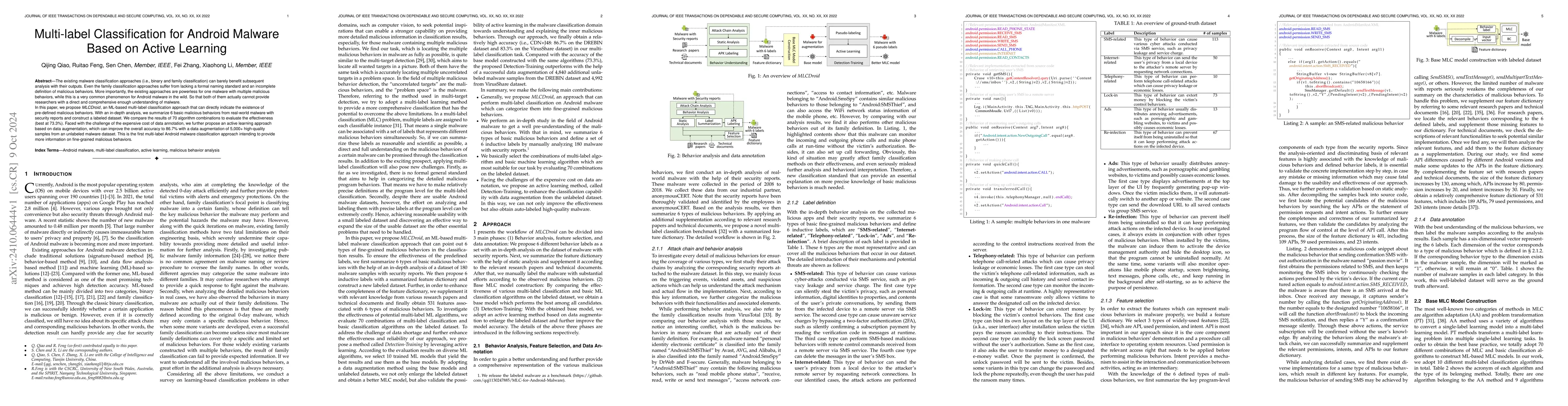 Thumbnail for Multi-label Classification for Android Malware Based on Active Learning