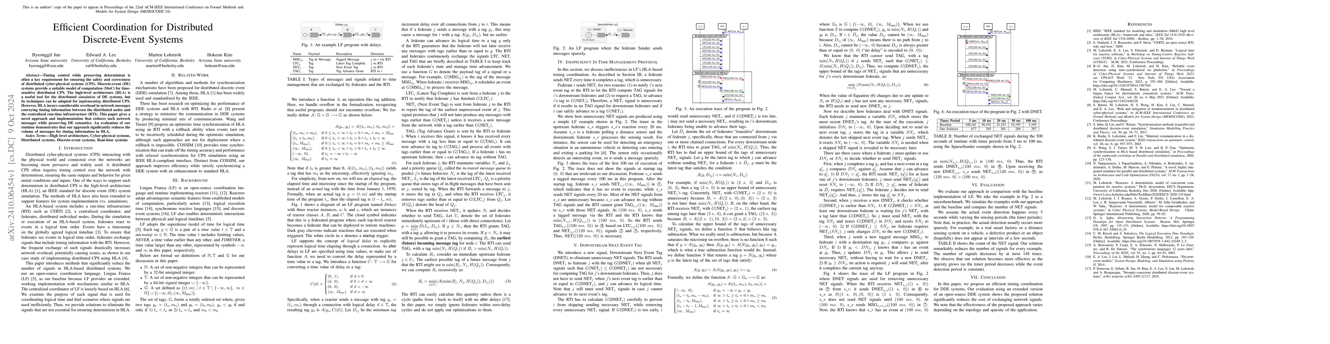 Thumbnail for Efficient Coordination for Distributed Discrete-Event Systems