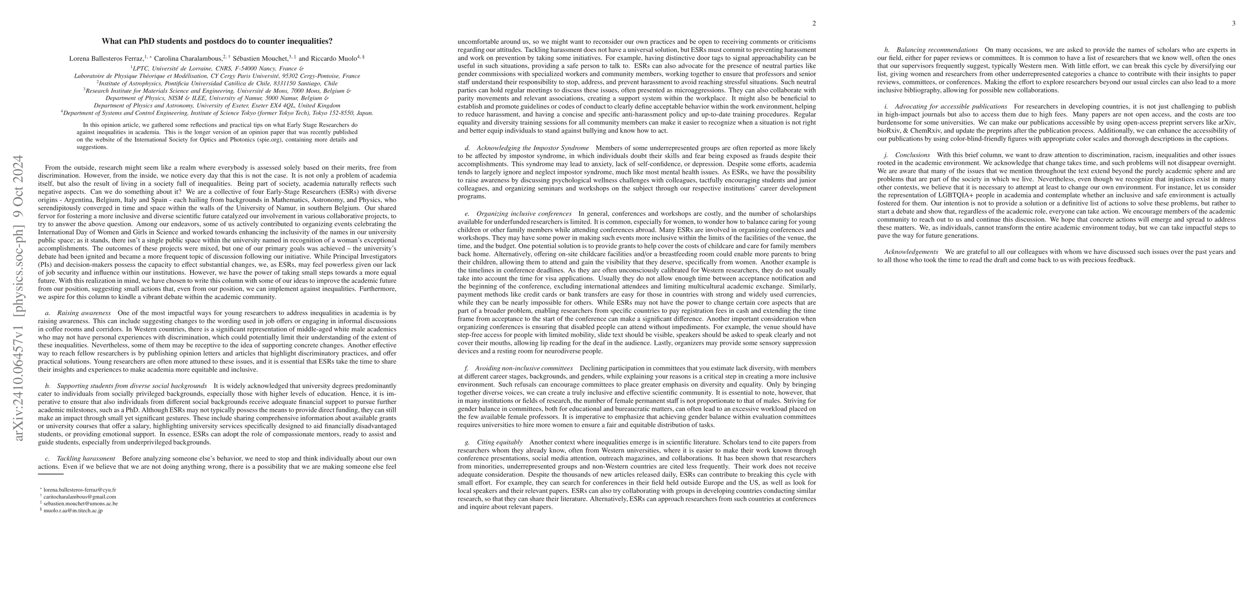 Thumbnail for What can PhD students and postdocs do to counter inequalities?