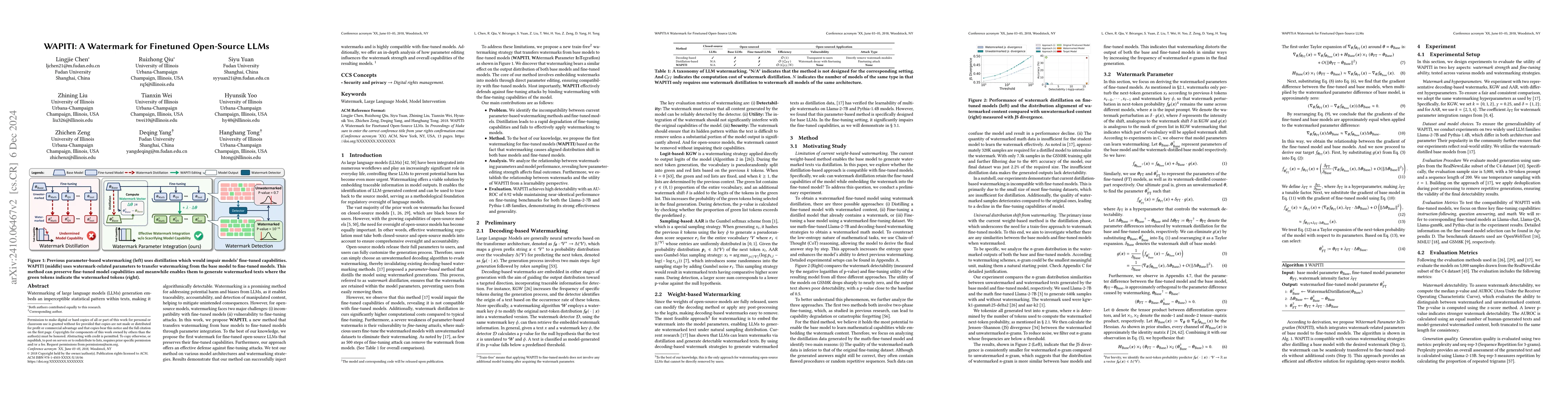 Thumbnail for WAPITI: A Watermark for Finetuned Open-Source LLMs