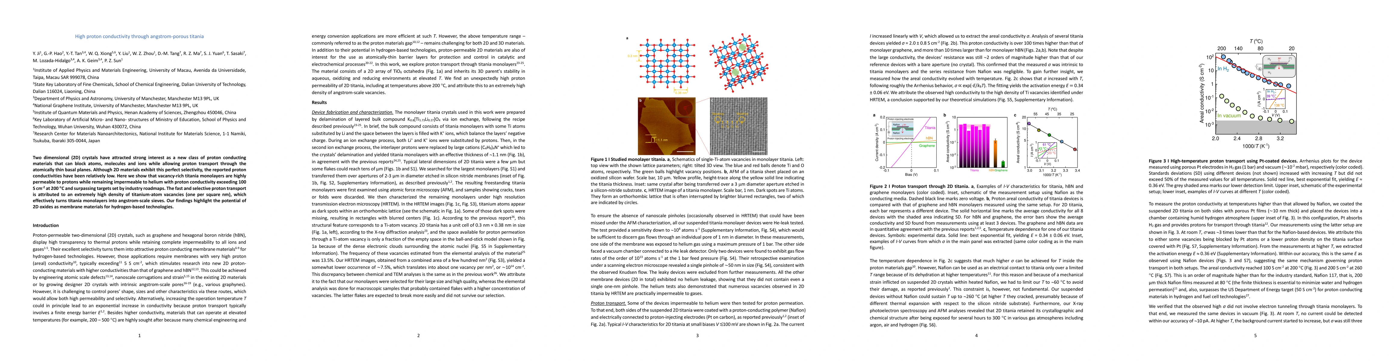 Thumbnail for High proton conductivity through angstrom-porous titania