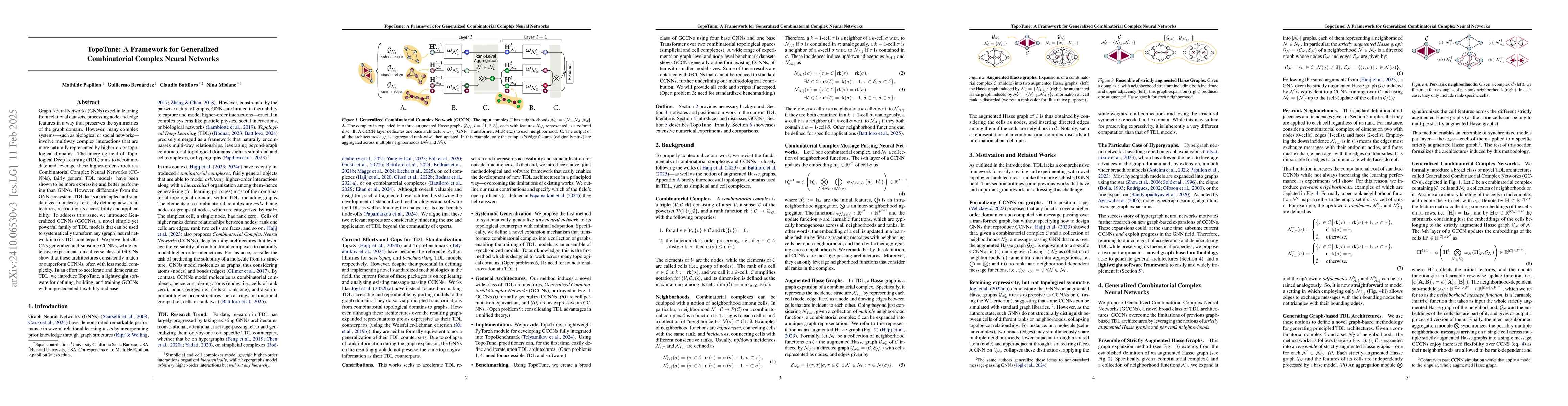 Thumbnail for TopoTune : A Framework for Generalized Combinatorial Complex Neural
  Networks