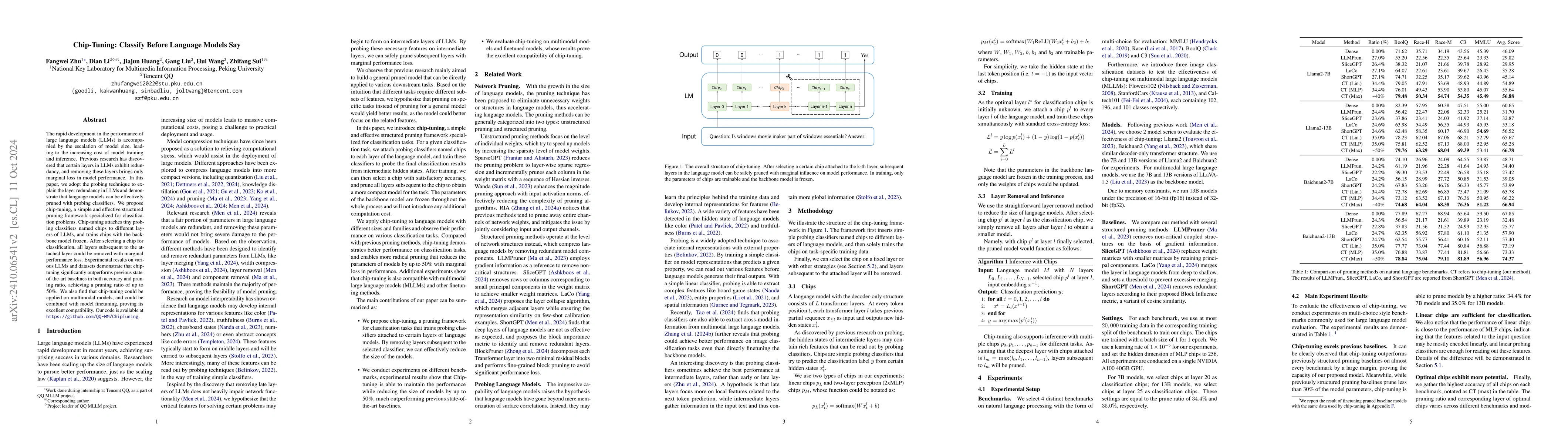 Thumbnail for Chip-Tuning: Classify Before Language Models Say