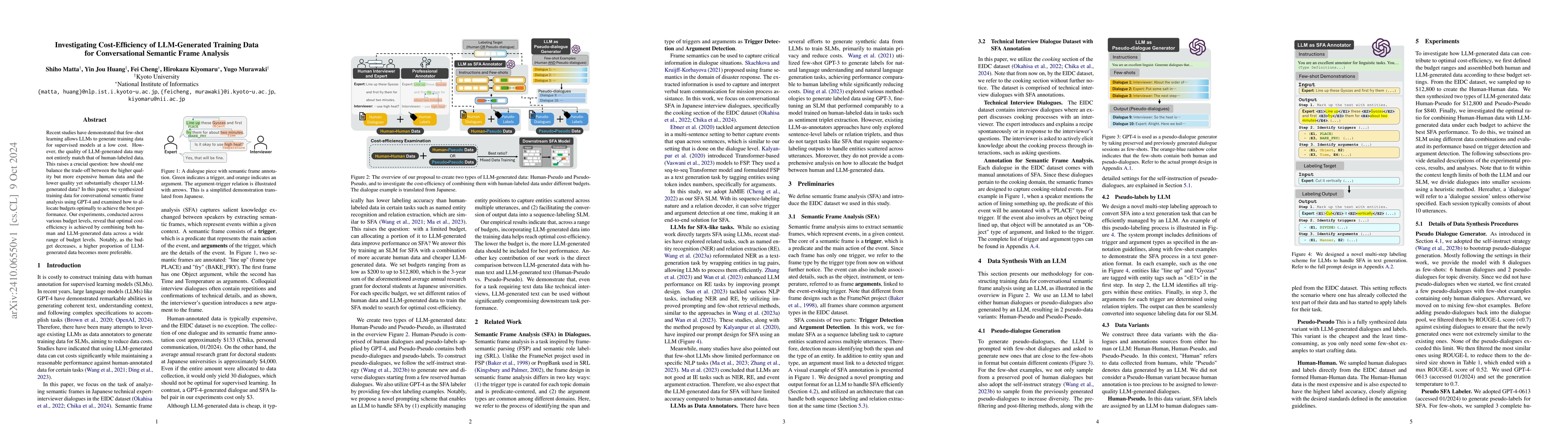 Thumbnail for Investigating Cost-Efficiency of LLM-Generated Training Data for
  Conversational Semantic Frame Analysis